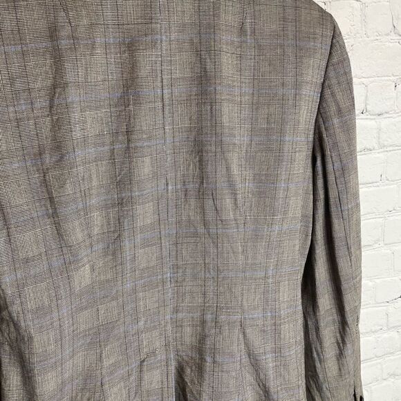 DKNY Double -Breasted Blazer Gray/Brown Wool Size 10 - Picture 12 of 14